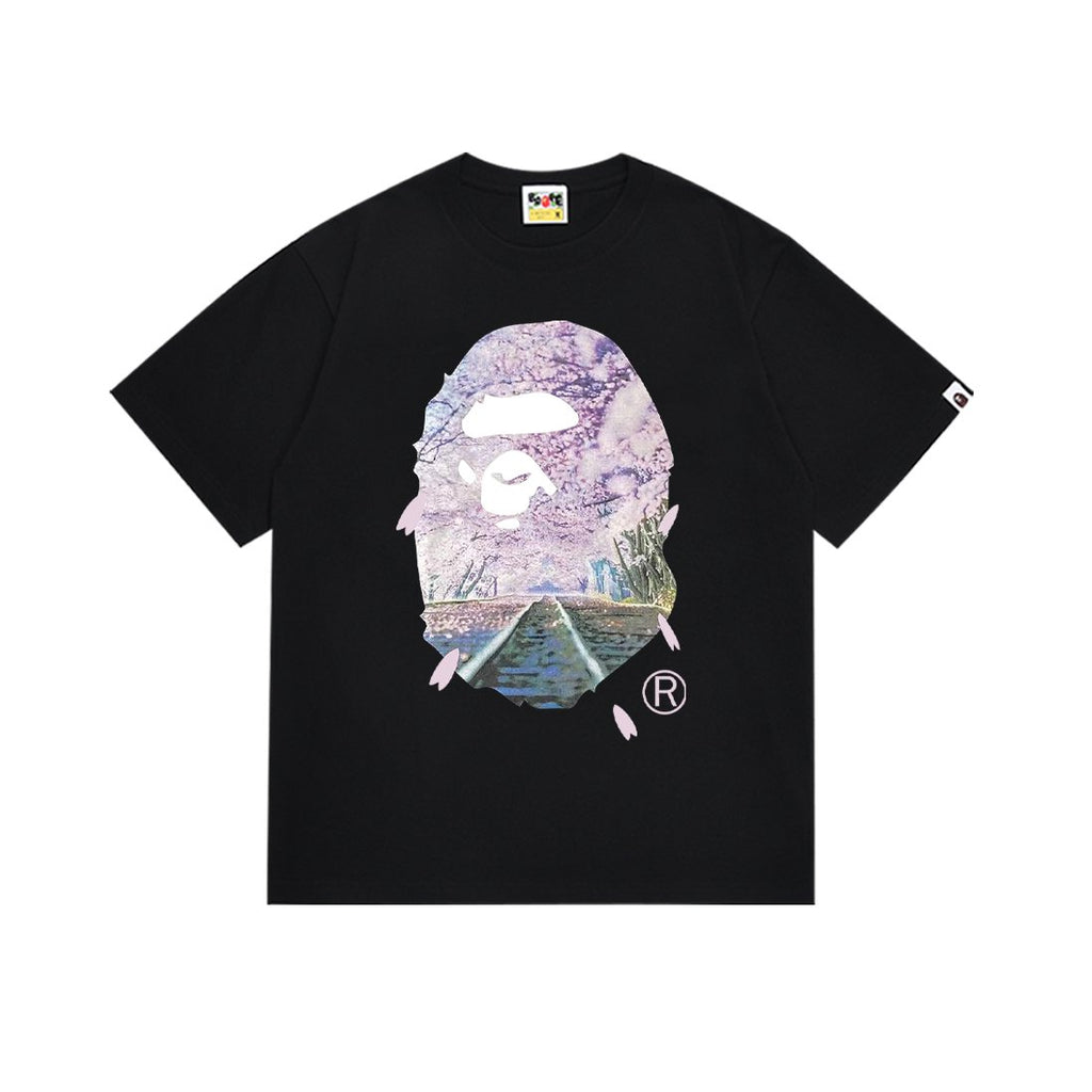 BAPE Ape Head Cherry Blossom Graphic T-Shirt — front