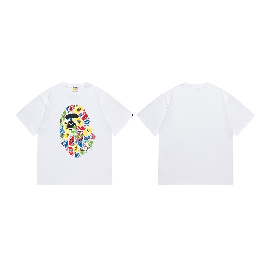BAPE Ape-Head Playing Card Graphic Short-Sleeve T-Shirt — front
