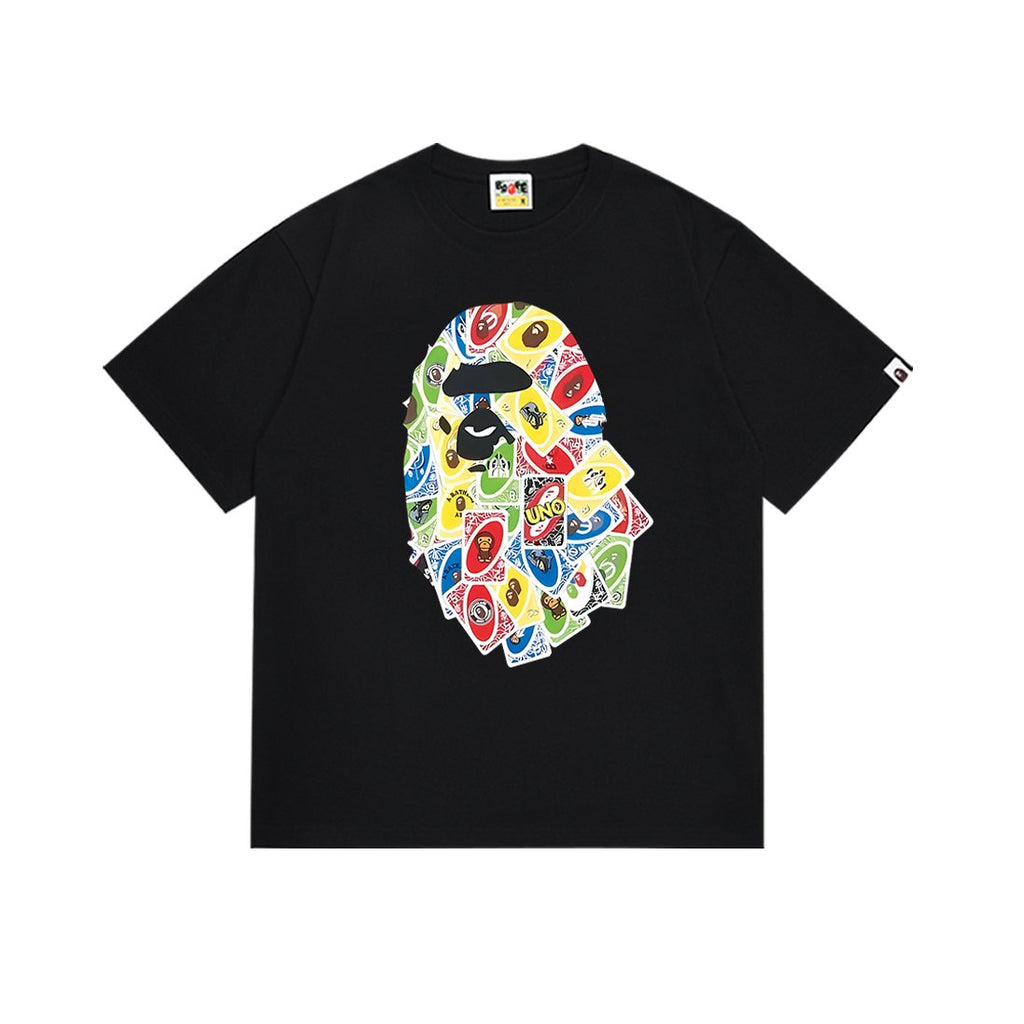 BAPE Ape-Head Playing Card Graphic Short-Sleeve T-Shirt — front
