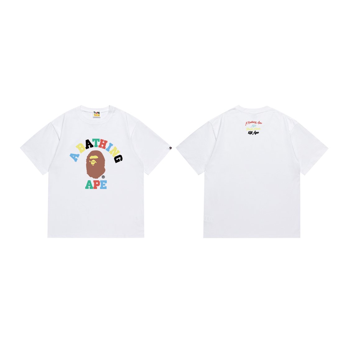 BAPE Ape Head Color Letter Graphic T-Shirt — front
