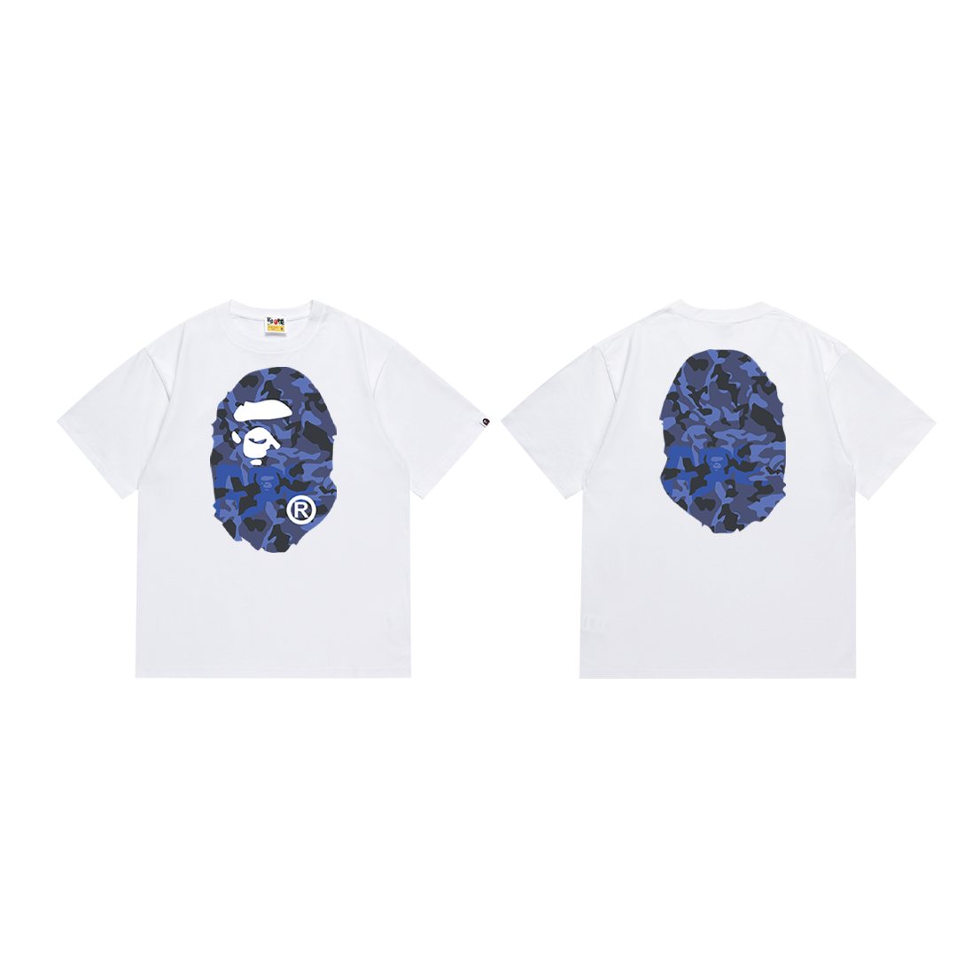 BAPE Blue Camo Ape Head Graphic T-Shirt — comparison