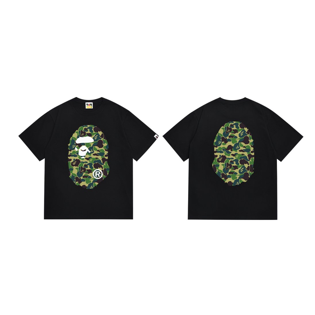 BAPE Camouflage Ape-Head Graphic Short-Sleeve T-Shirt — hero