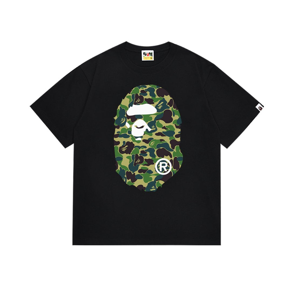 BAPE Camouflage Ape-Head Graphic Short-Sleeve T-Shirt — front