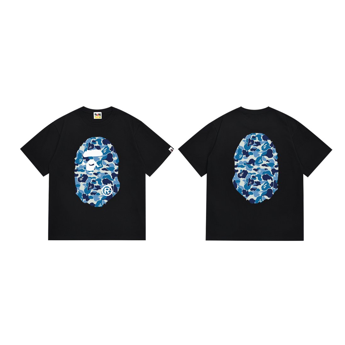 BAPE Camouflage Ape-Head Graphic Short-Sleeve T-Shirt — comparison