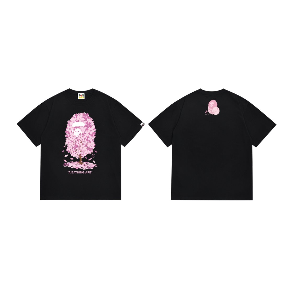 BAPE Pink Graphic Short-Sleeve T-Shirt — front