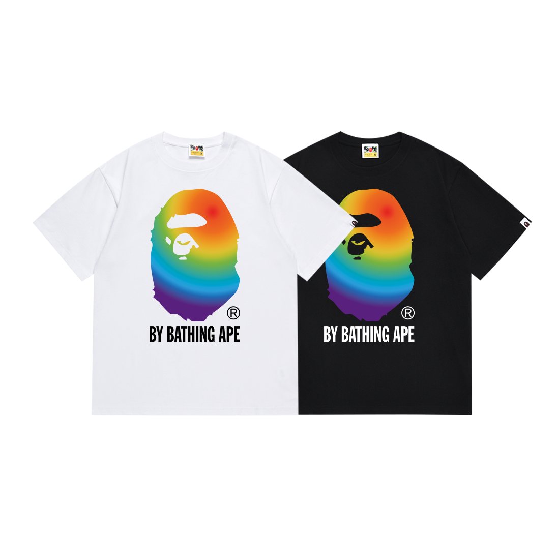 BAPE Rainbow Ape Head Graphic T-Shirt — comparison