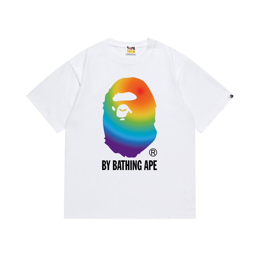 BAPE Rainbow Ape Head Graphic T-Shirt — front