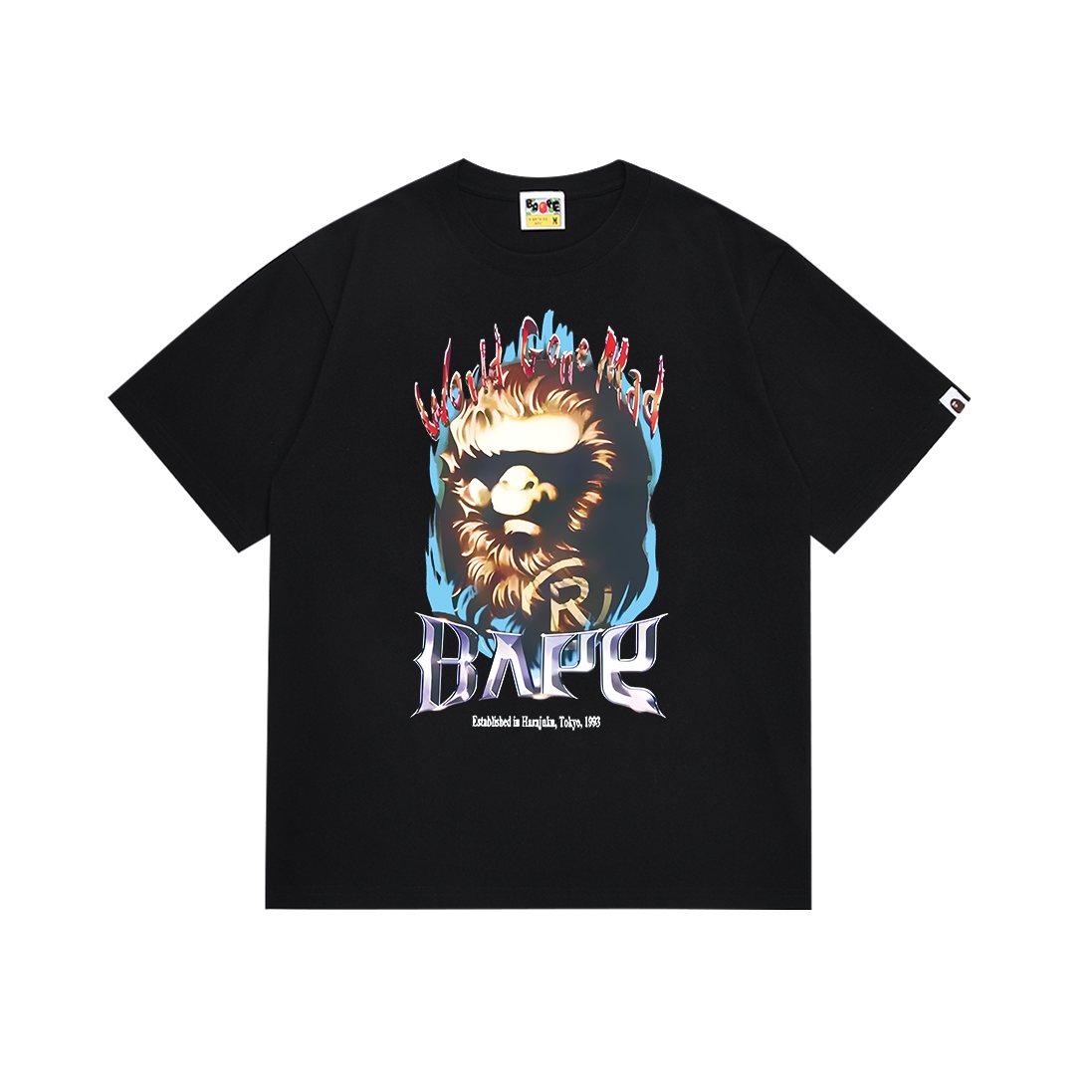 BAPE Flaming Ape Graphic T-Shirt — front