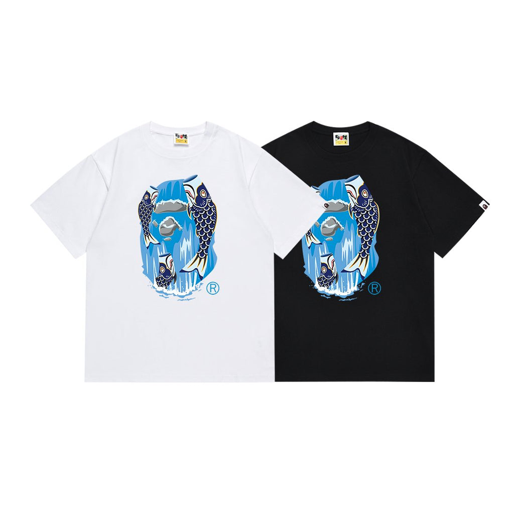 BAPE Fish Waterfall Graphic Short-Sleeve T-Shirt — comparison