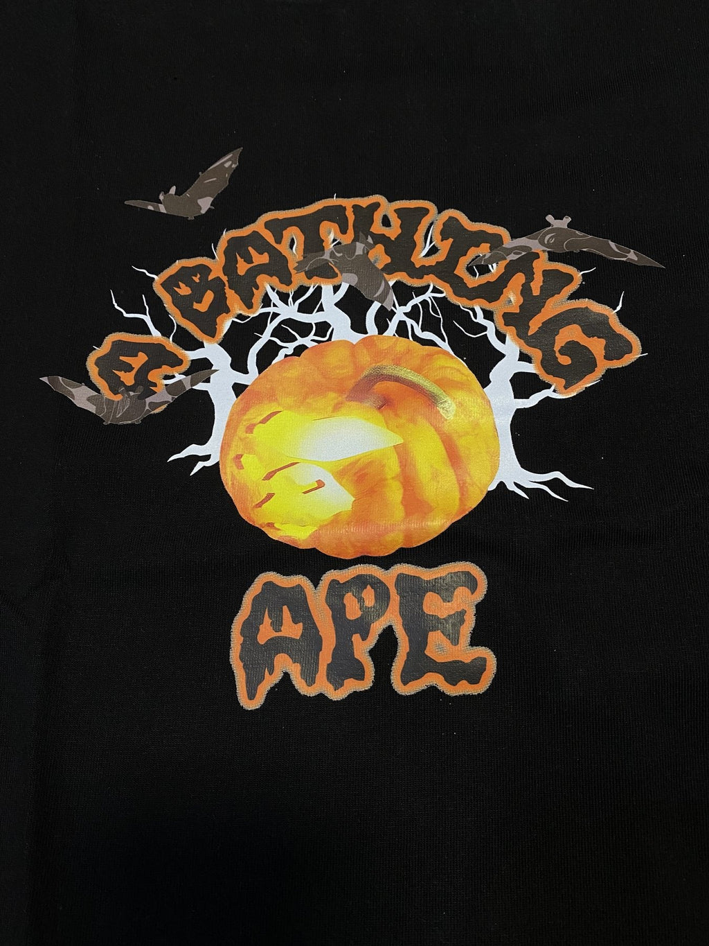 BAPE Halloween Pumpkin Bat Short-Sleeve T-Shirt — detail