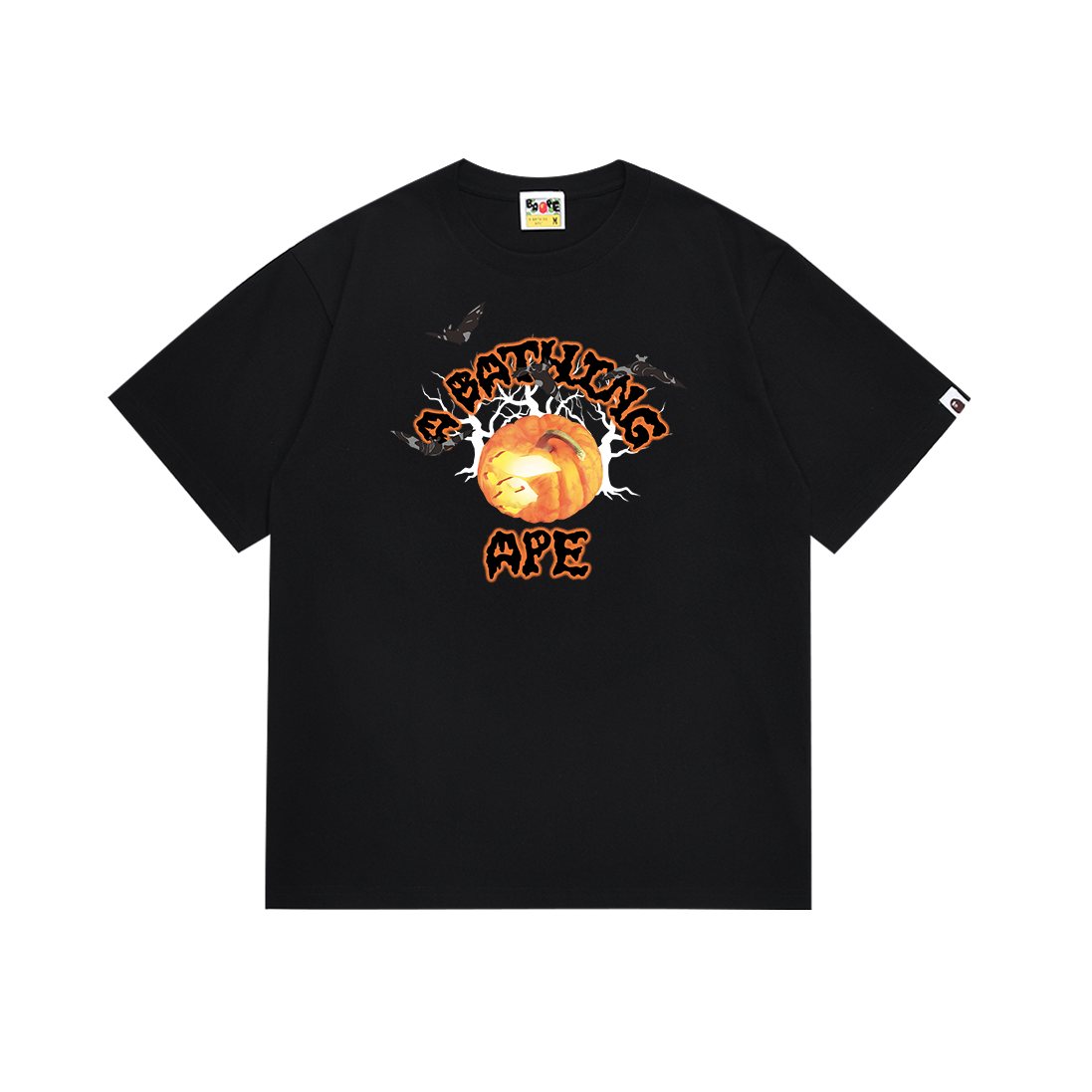 BAPE Halloween Pumpkin Bat Short-Sleeve T-Shirt — front