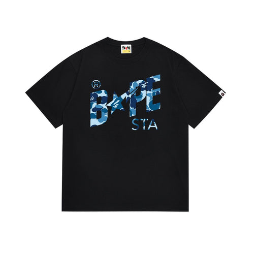 BAPE Blue Camo Star Graphic T-Shirt — front