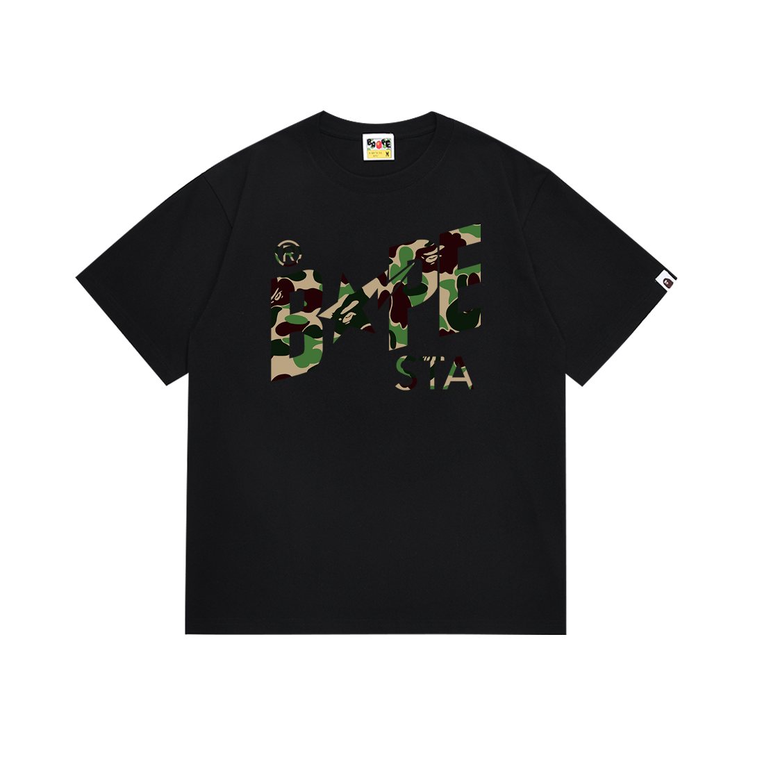 BAPE Green Camo Star Graphic T-Shirt — front