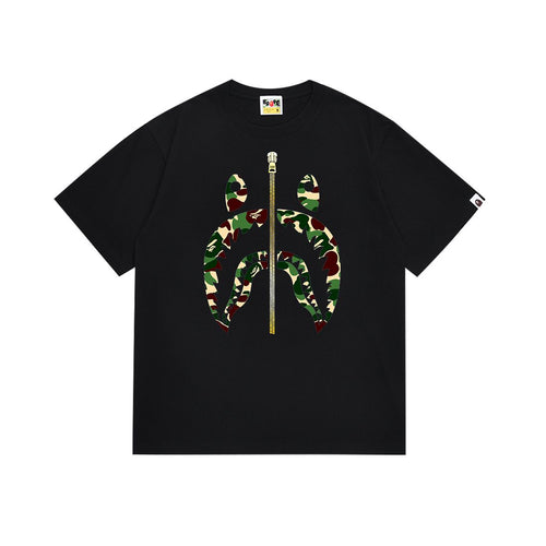 BAPE Blue Camo Head Graphic T-Shirt — front