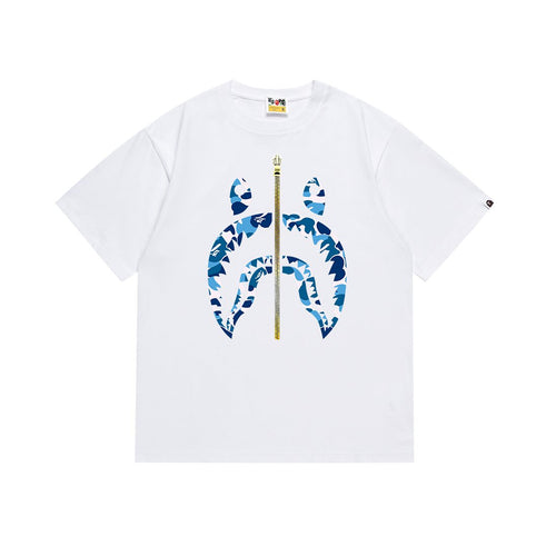 BAPE Blue Camo Head Graphic T-Shirt — hero