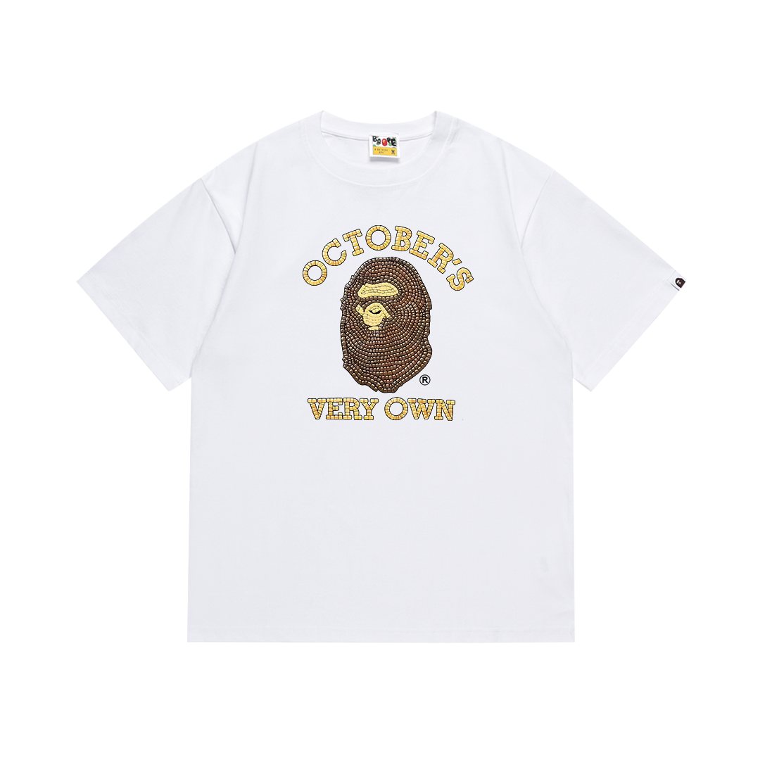 BAPE October's Very Own Ape Head Graphic T-Shirt — front