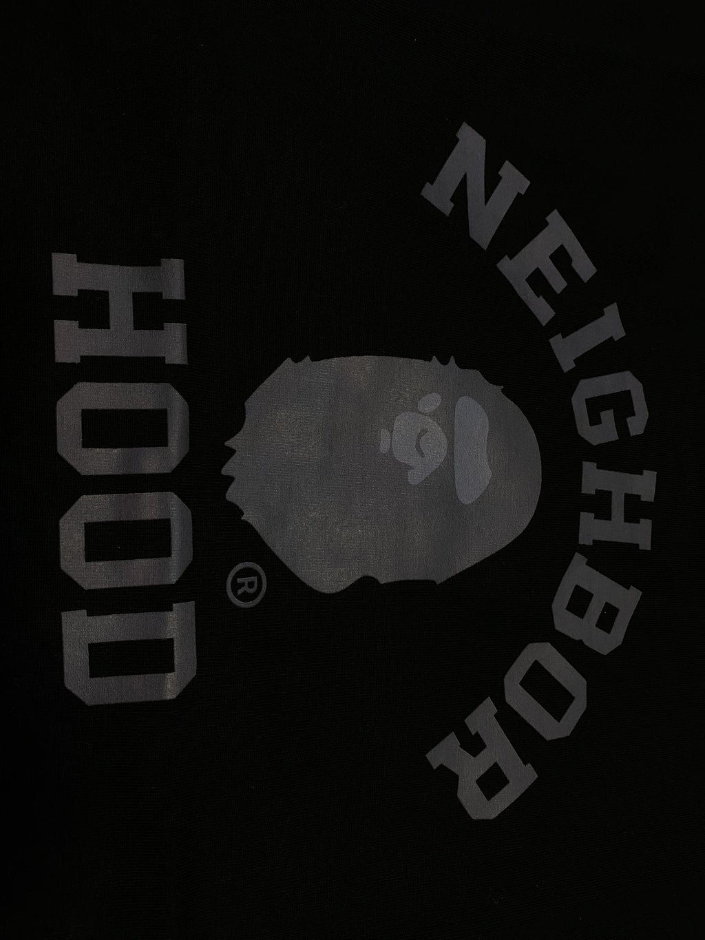 BAPE Neighborhood Hood Ape Head Graphic T-Shirt — detail