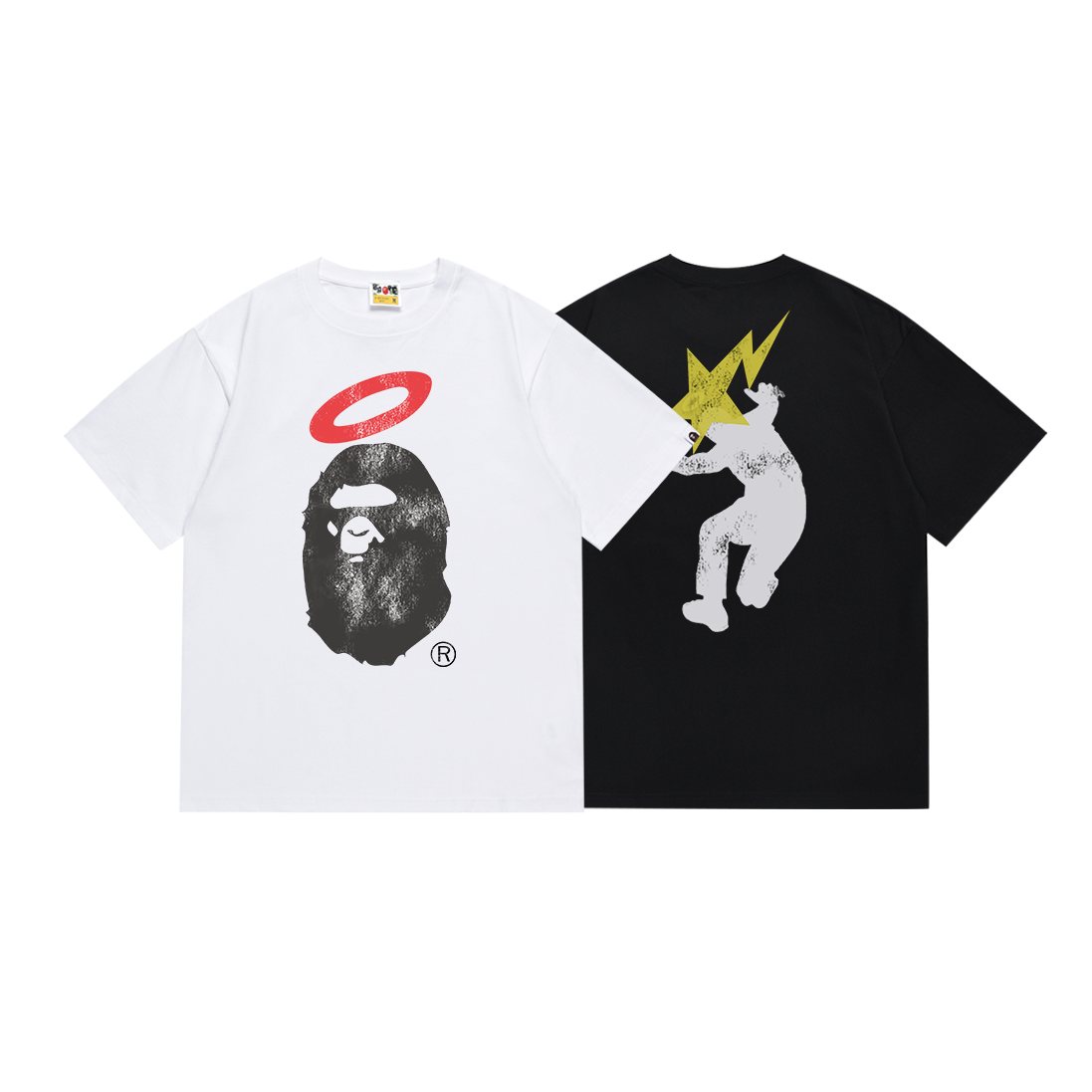 BAPE Front and Back Graphic T-Shirt — comparison