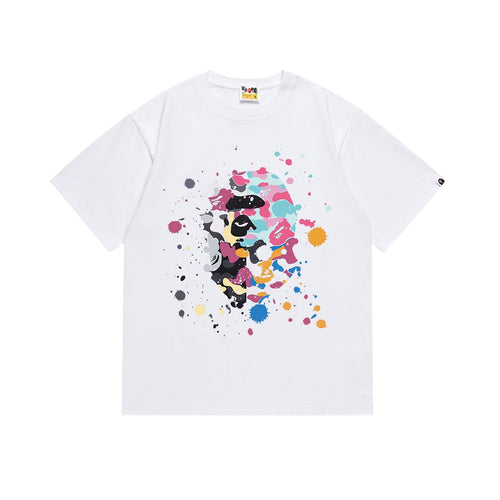 BAPE Ape Paint Splatter Graphic T-Shirt — front