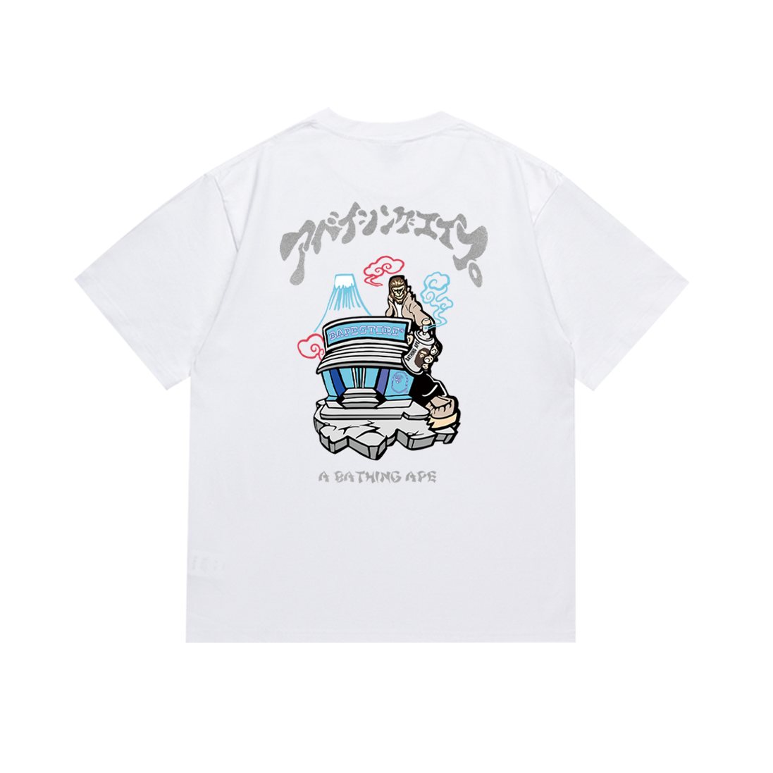 BAPE Chest and Back Graphic Short-Sleeve T-Shirt — back