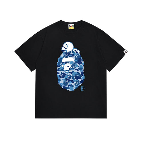 BAPE Blue Camo Ape Head Graphic T-Shirt — front