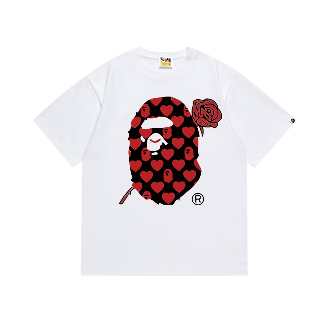 BAPE Heart Rose Graphic T-Shirt — front