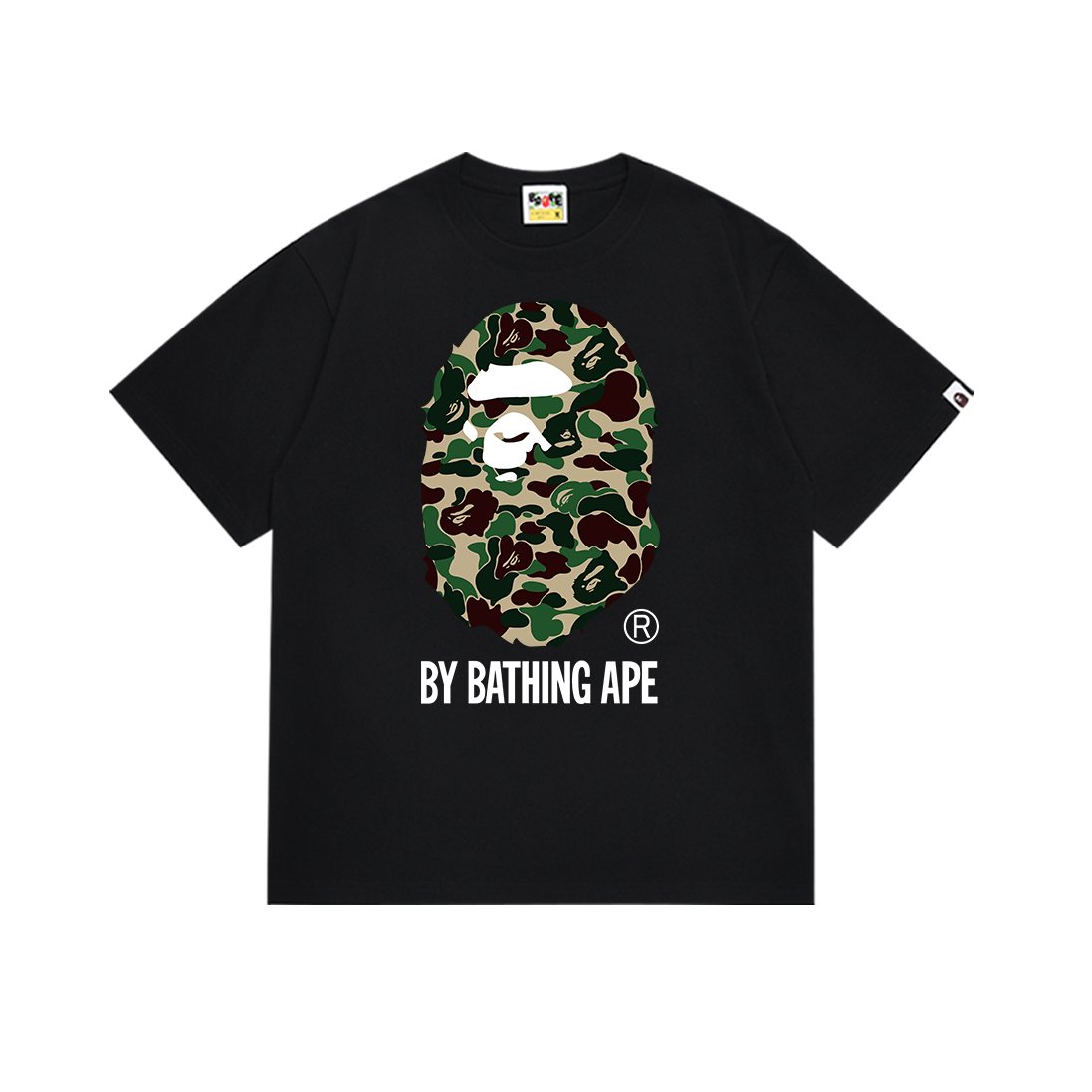 BAPE Green Camo Ape Head Graphic T-Shirt — front