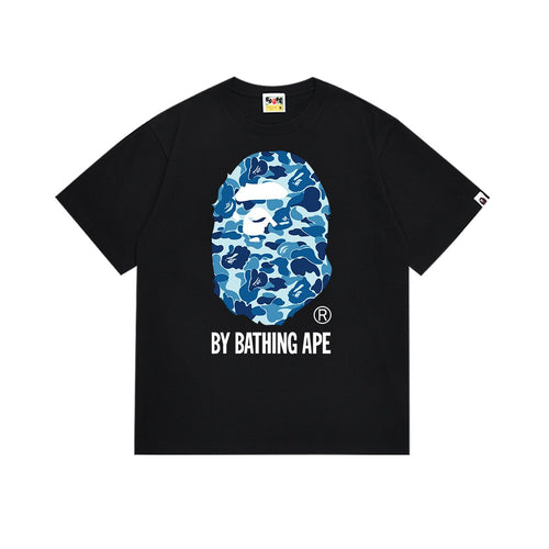 BAPE Blue Camo Ape Head Graphic T-Shirt — front
