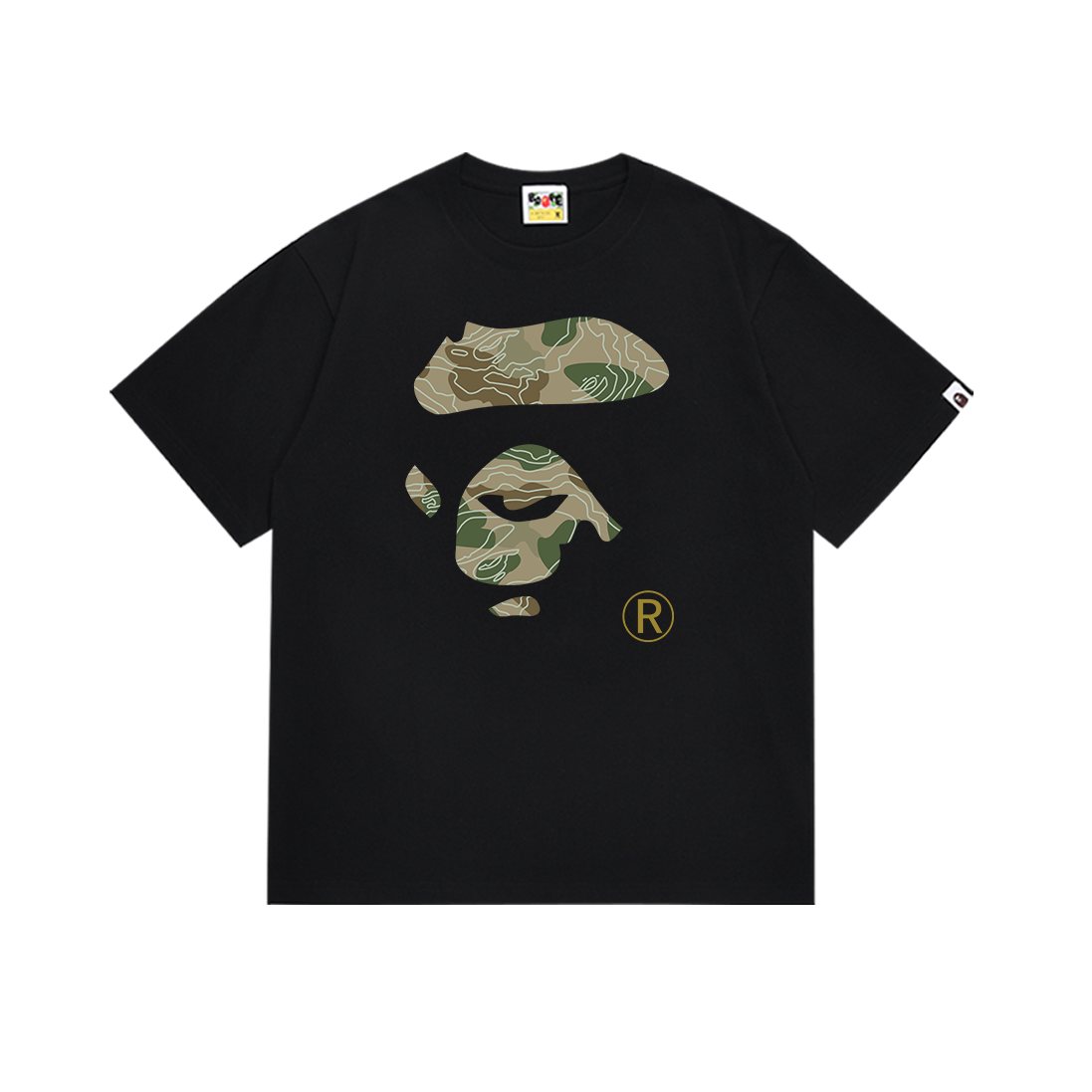 BAPE Camo Ape Face Graphic T-Shirt — front