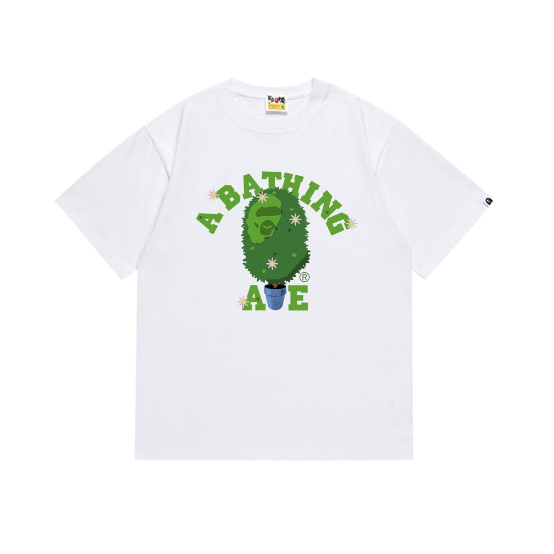 BAPE Green Camo Face Graphic T-Shirt — front