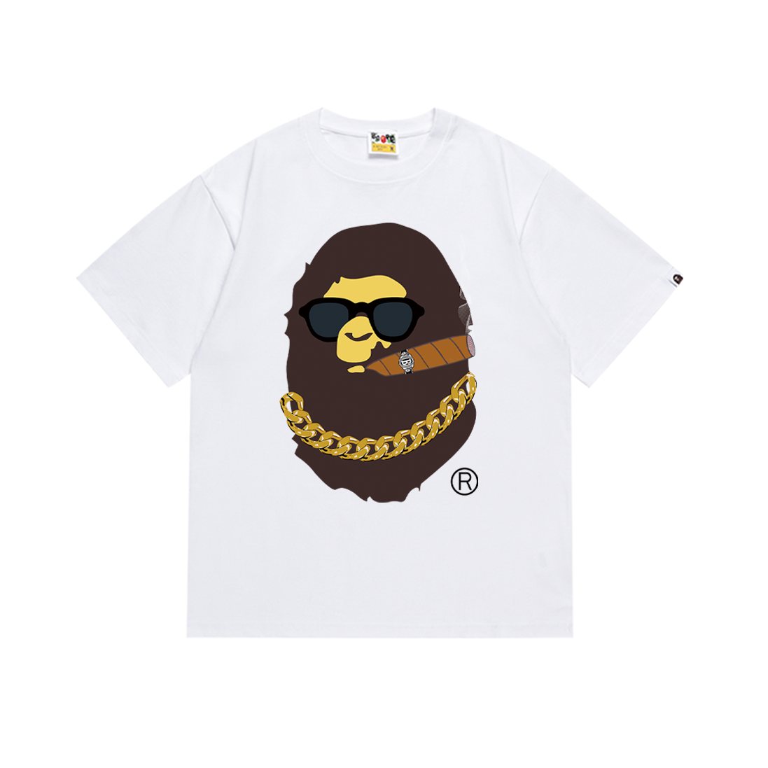 BAPE Ape Cigar Chain Graphic T-Shirt — front