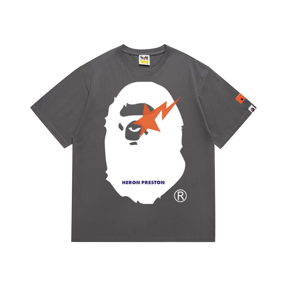 BAPE Ape Face Lightning Graphic T-Shirt — front
