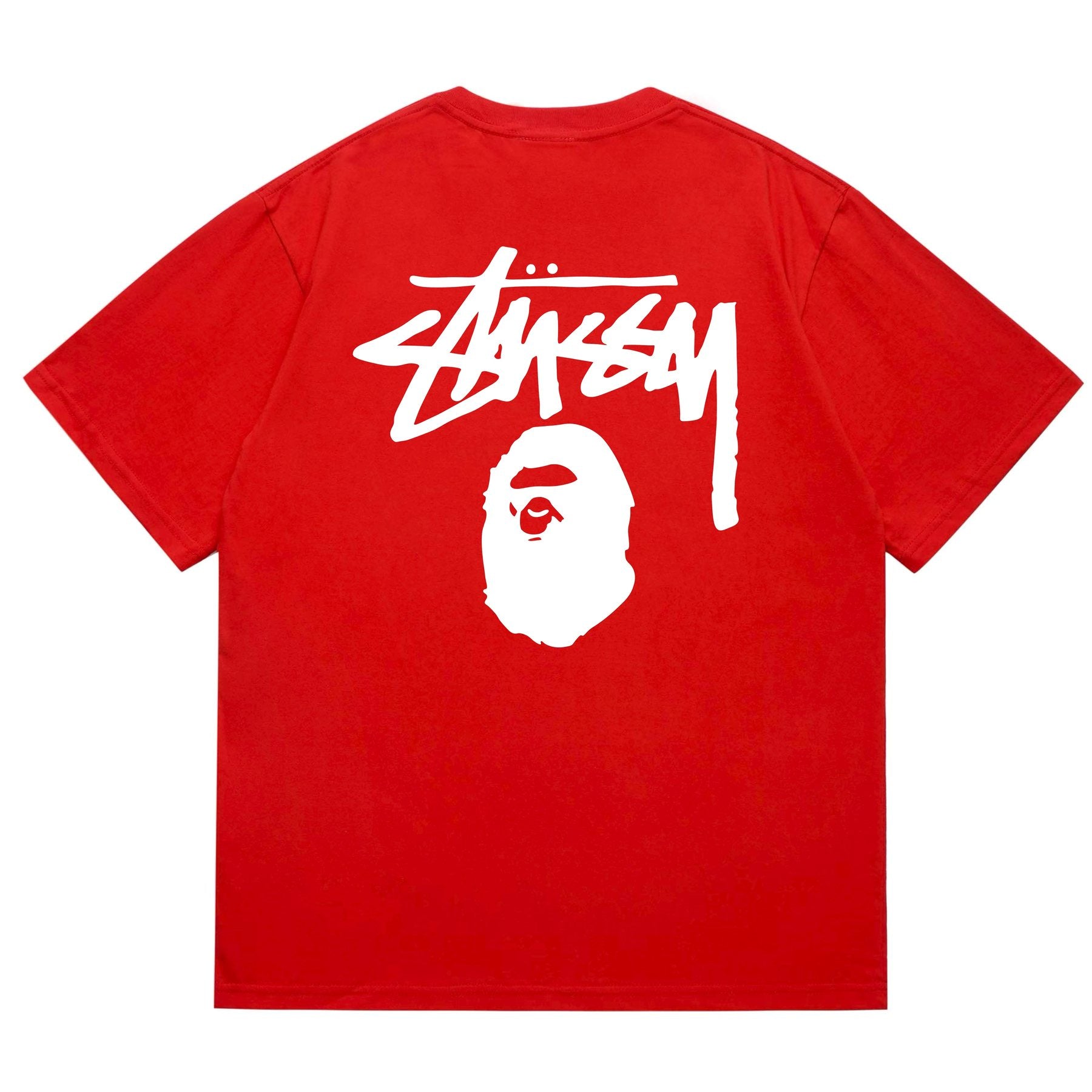 BAPE Stussy-Style Ape Graphic T-Shirt — back