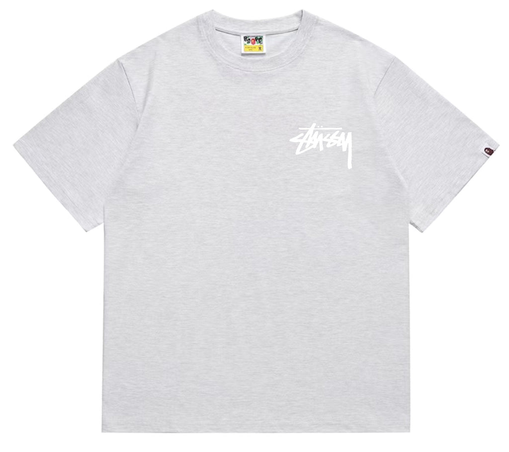 BAPE Stussy-Style Ape Graphic T-Shirt — front