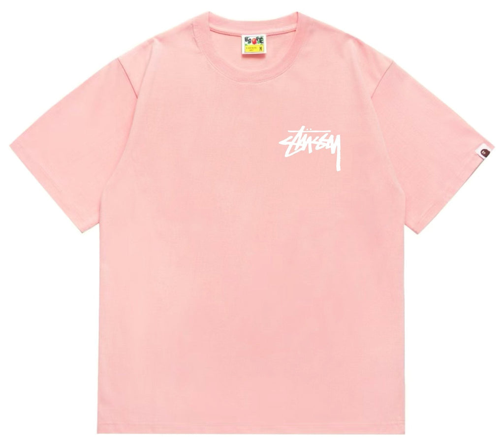 BAPE Stussy-Style Ape Graphic T-Shirt — front