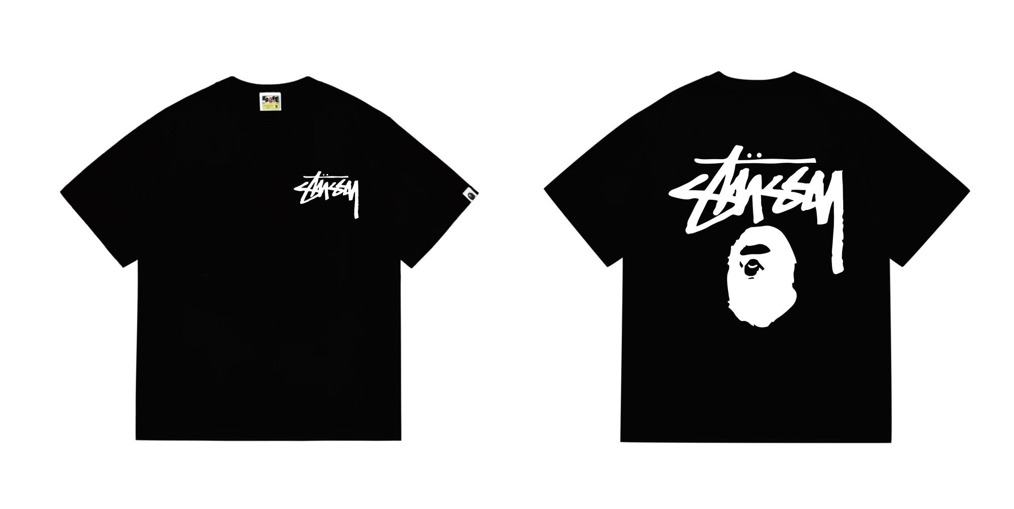 BAPE Stussy-Style Ape Graphic T-Shirt — hero