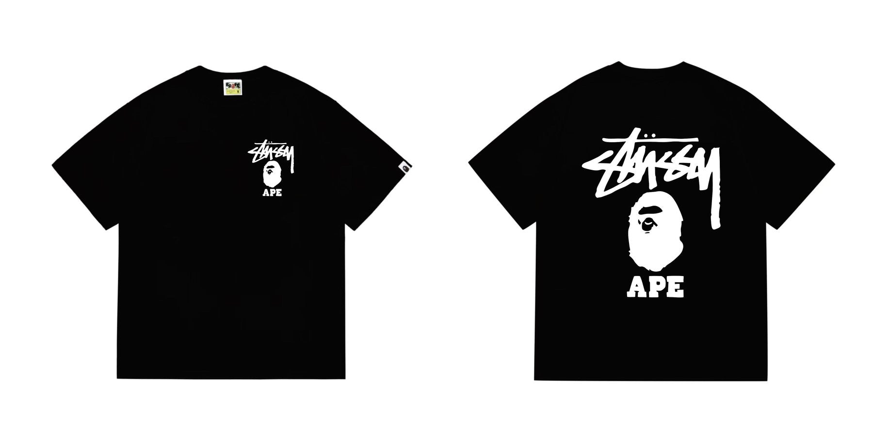BAPE Stussy Graphic Short-Sleeve T-Shirt — comparison