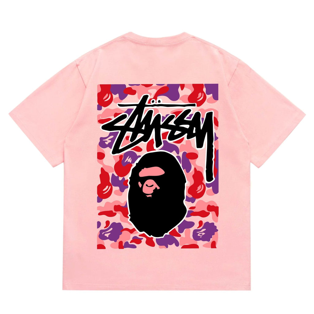 BAPE Warm Camo Black Ape Graphic T-Shirt — back