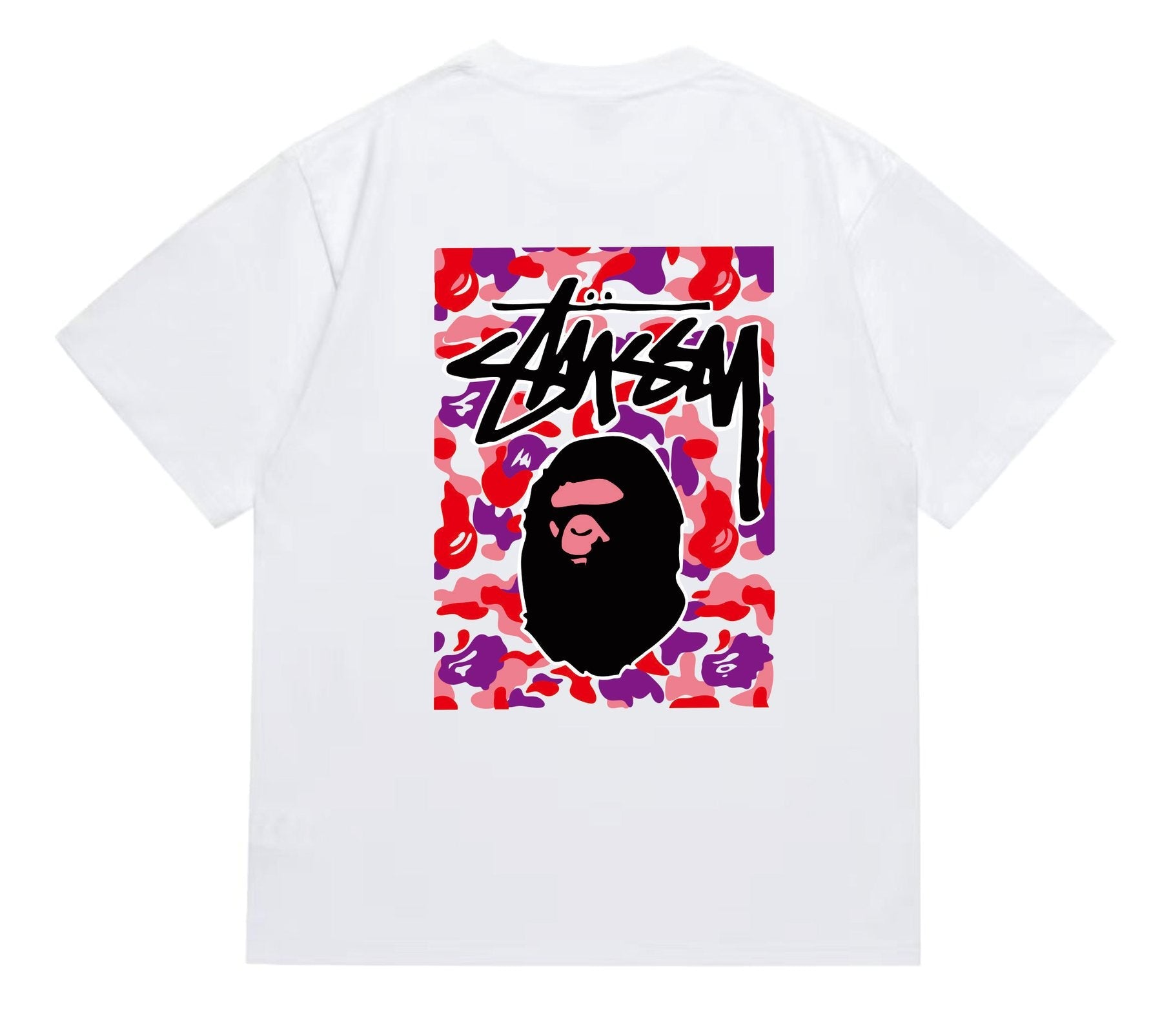 BAPE Warm Camo Black Ape Graphic T-Shirt — back