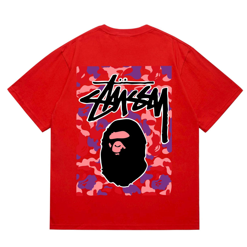 BAPE Warm Camo Black Ape Graphic T-Shirt — back