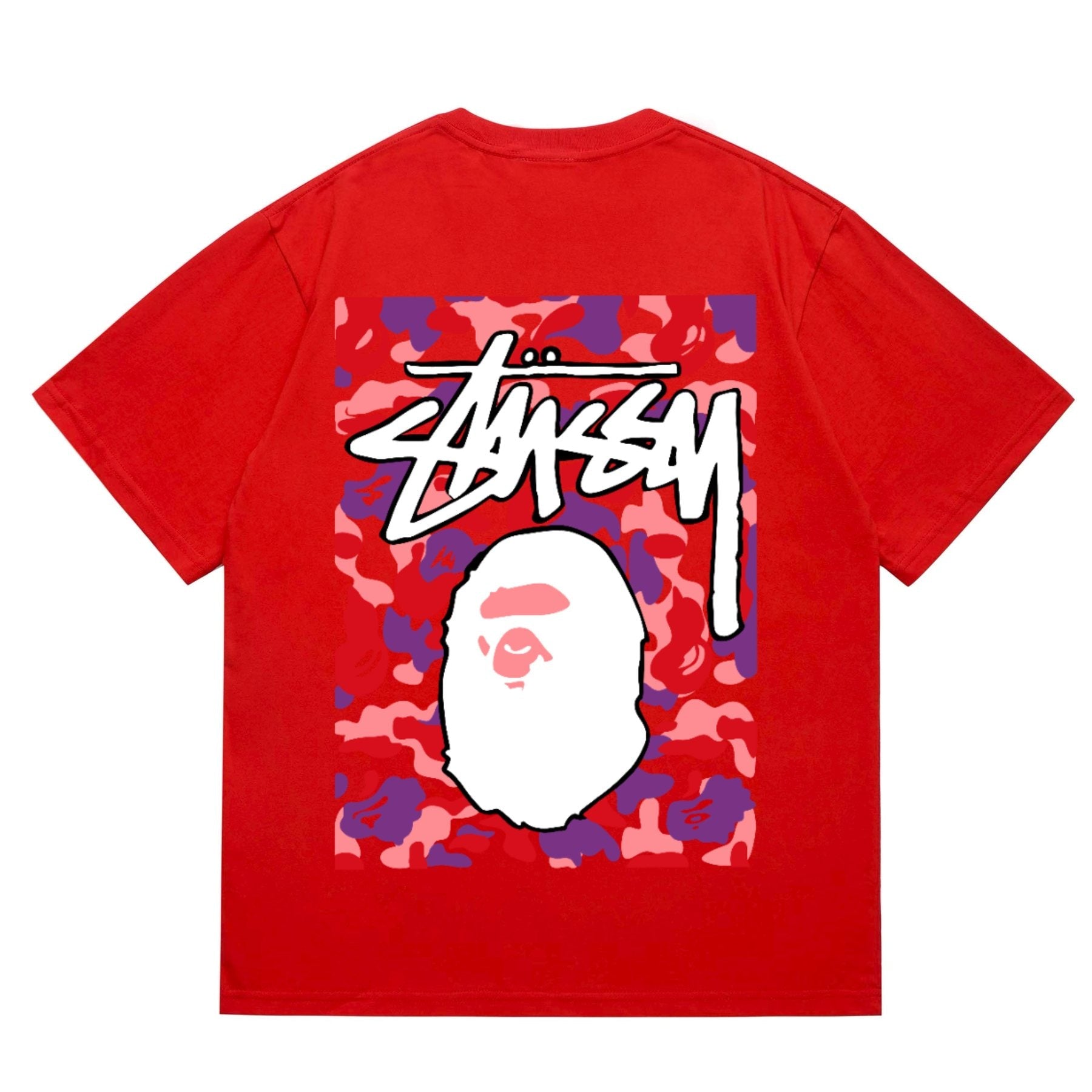 BAPE Warm Camo Ape Graphic Short-Sleeve T-Shirt — back