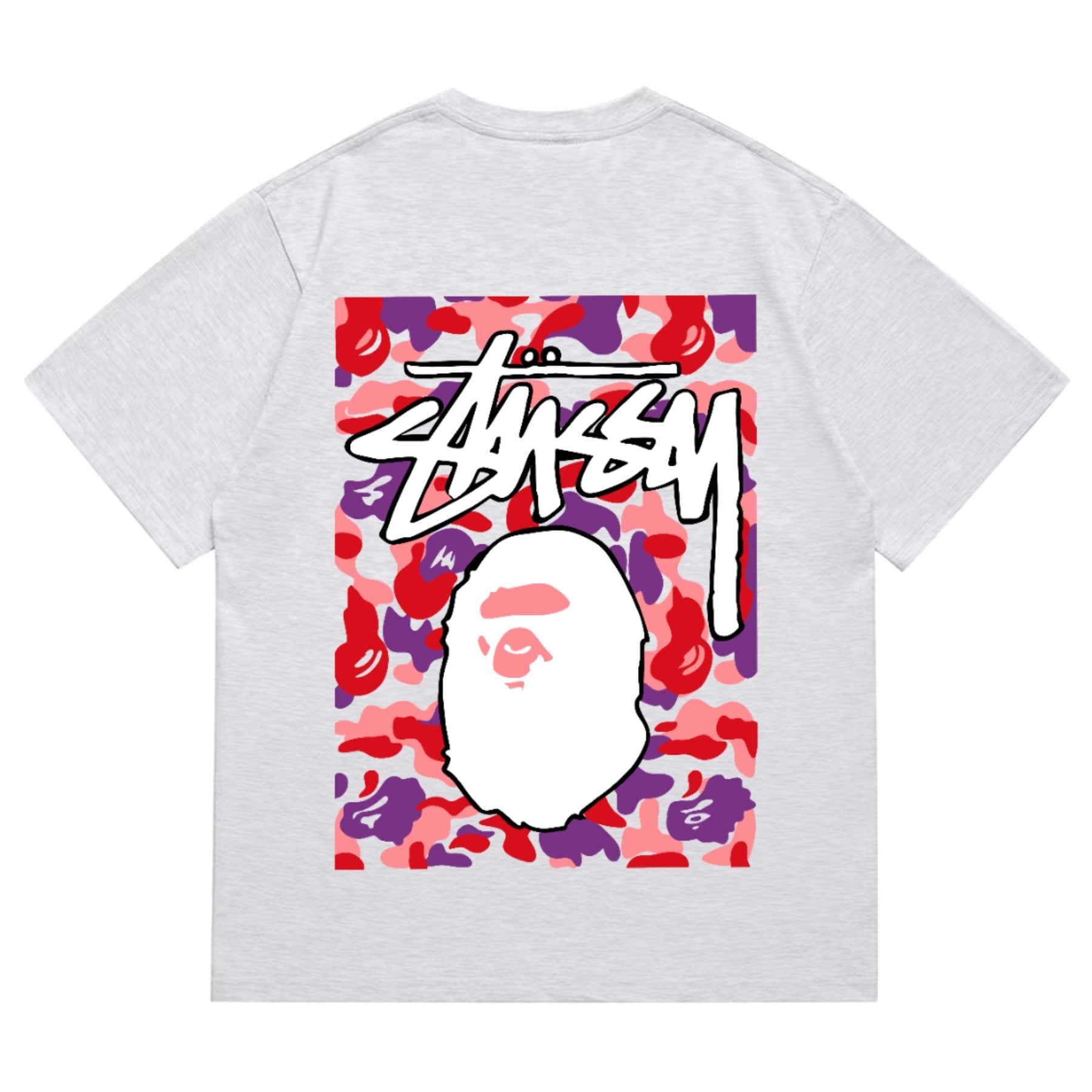 BAPE Warm Camo Ape Graphic Short-Sleeve T-Shirt — back