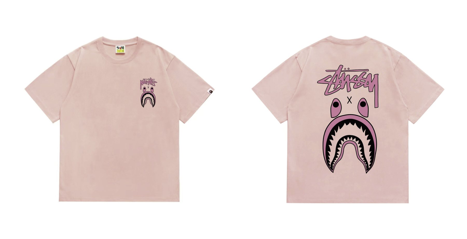 BAPE Contrast Shark Wordmark Graphic T-Shirt — comparison