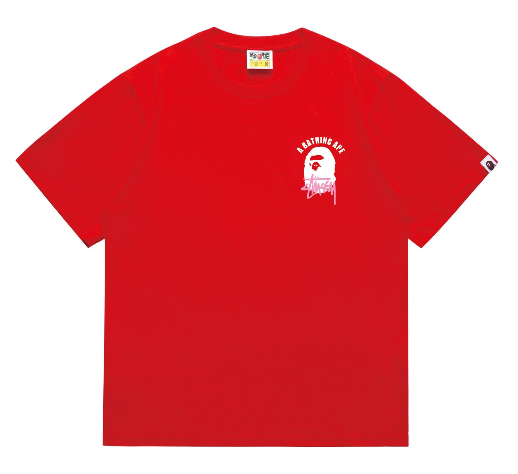 BAPE White Ape Back Graphic T-Shirt — front