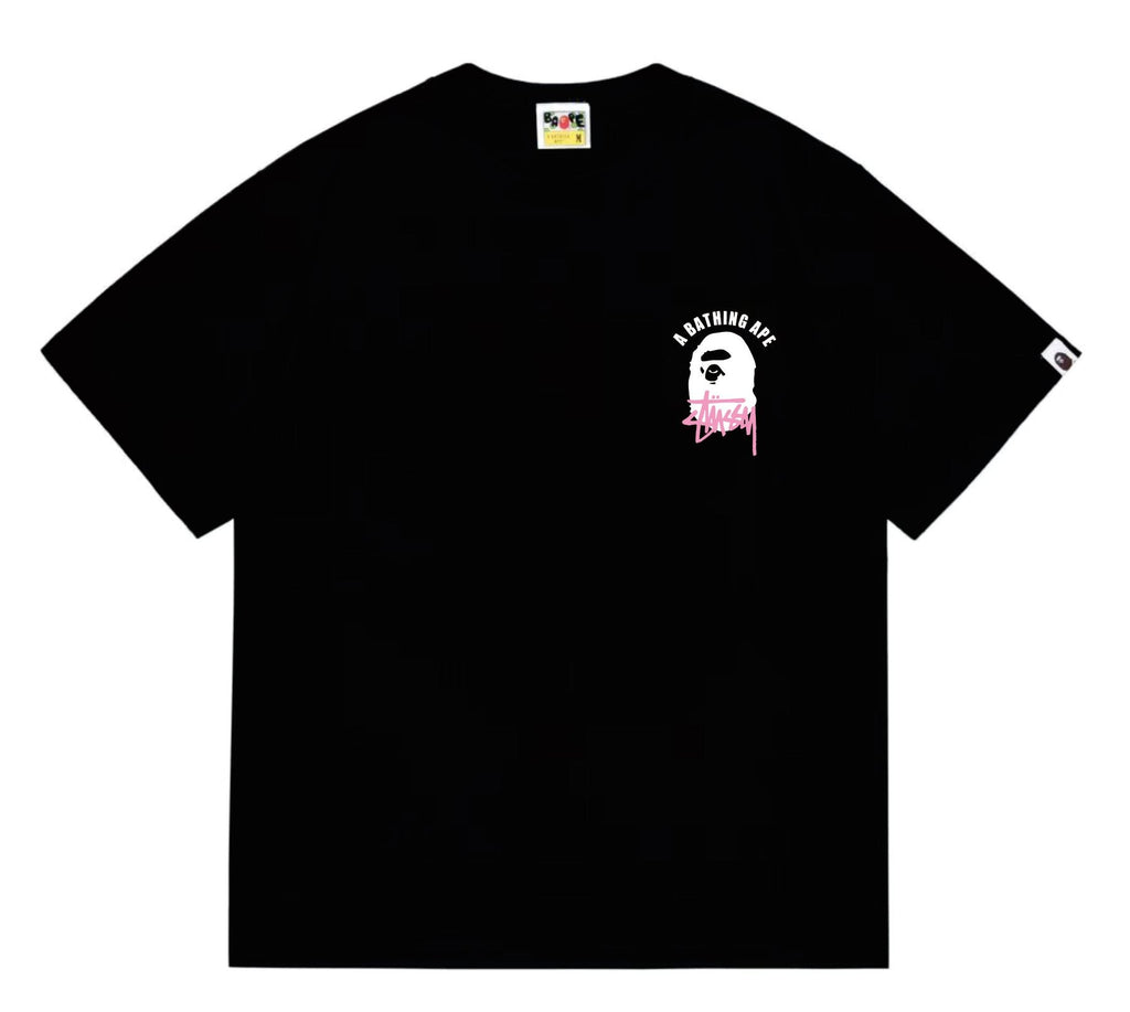 BAPE White Ape Back Graphic T-Shirt — front