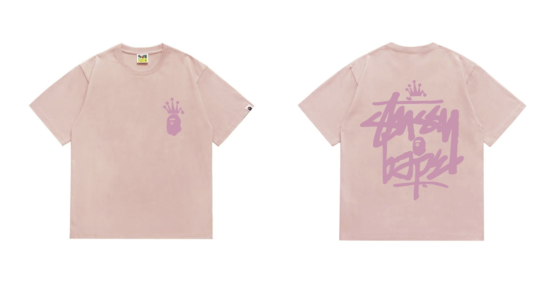 BAPE Crowned Ape Back Graphic Short-Sleeve T-Shirt — front