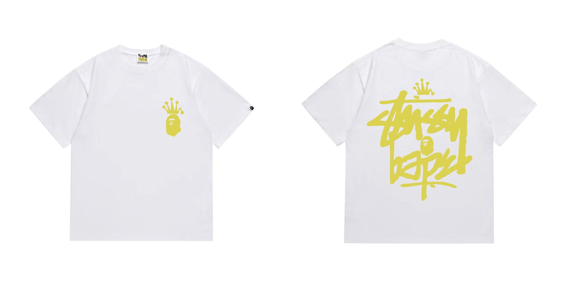BAPE Crowned Ape Back Graphic Short-Sleeve T-Shirt — front
