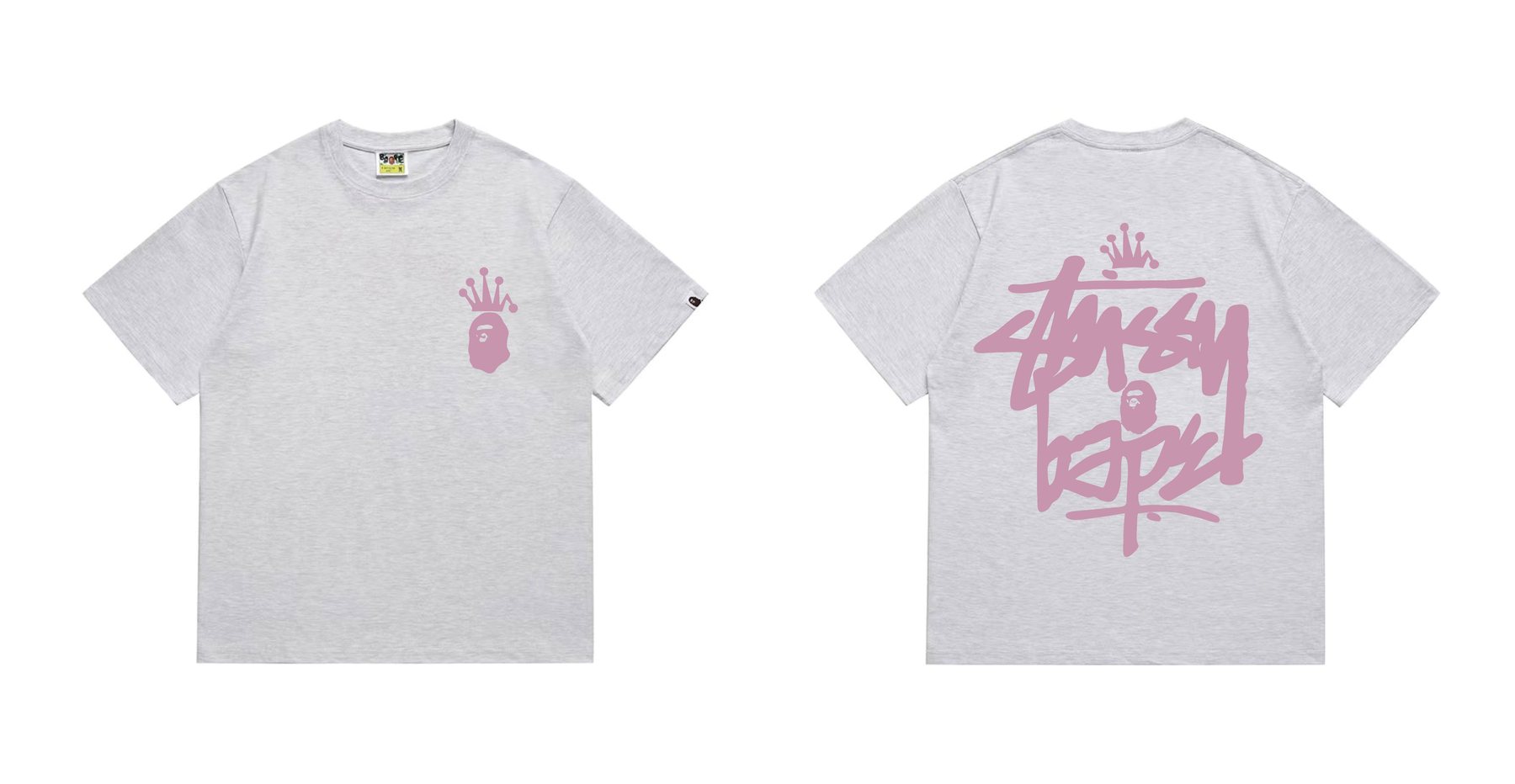 BAPE Crowned Ape Back Graphic Short-Sleeve T-Shirt — front