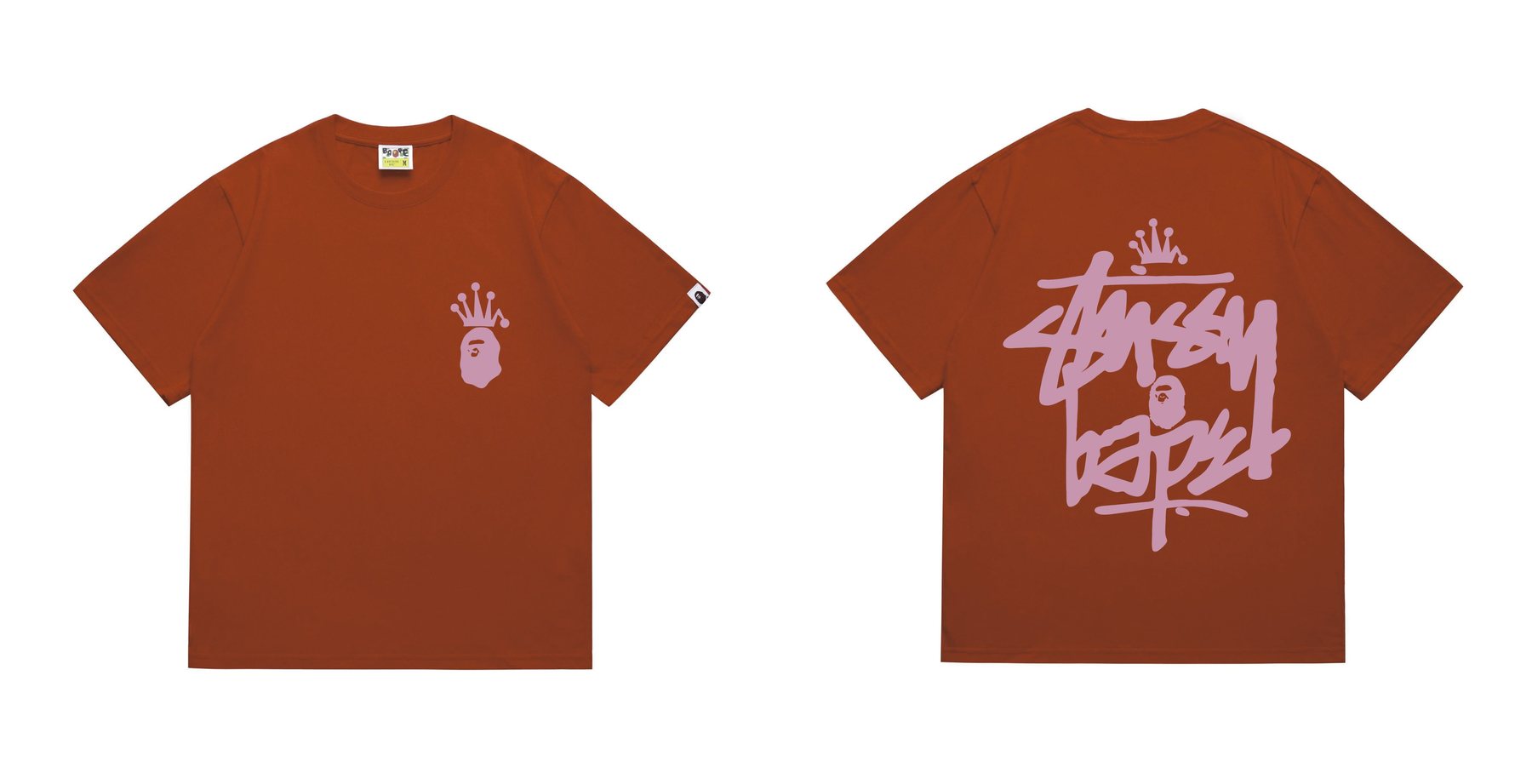 BAPE Crowned Ape Back Graphic Short-Sleeve T-Shirt — front