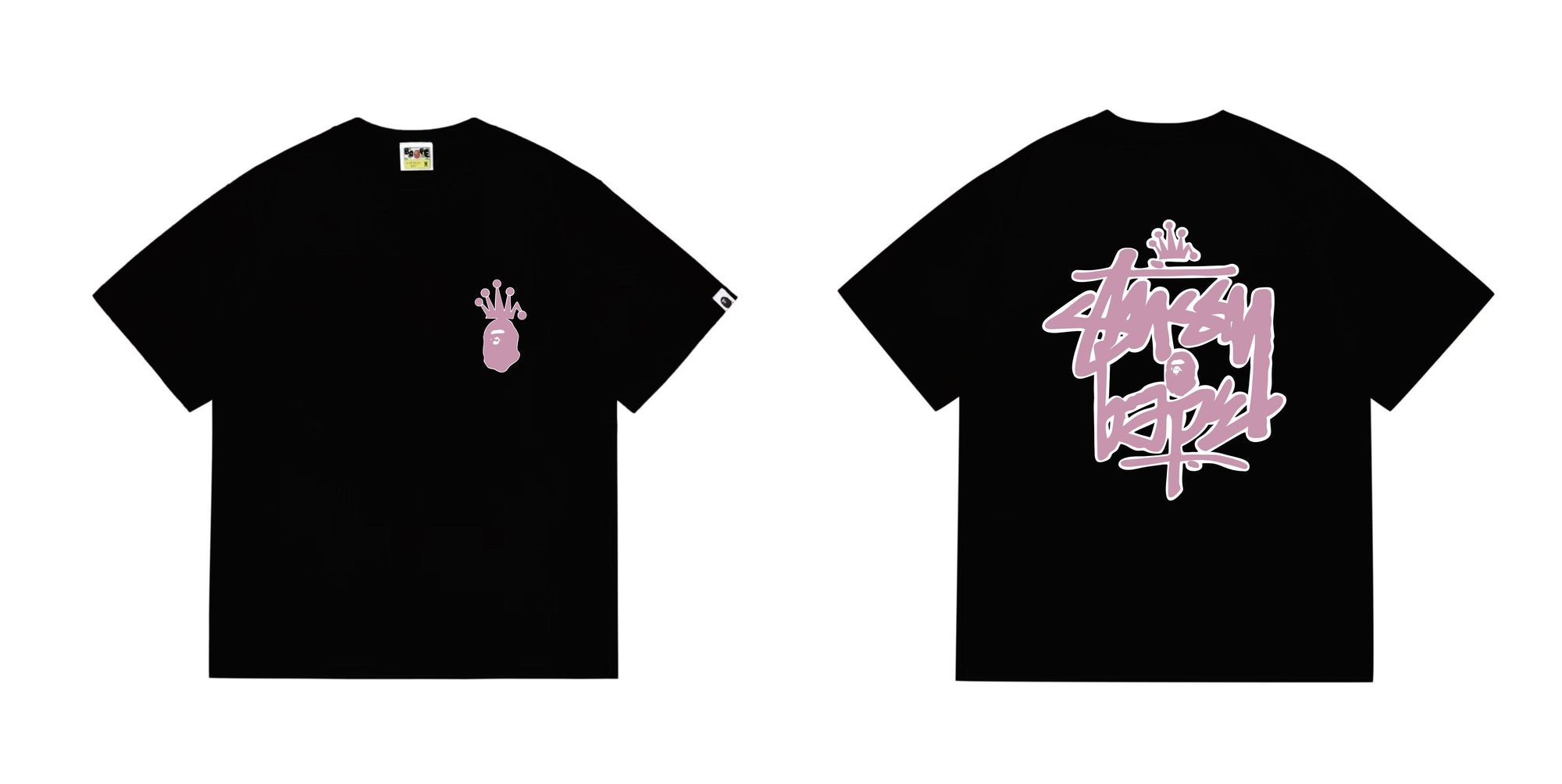 BAPE Crown-Face Graffiti Graphic T-Shirt — hero